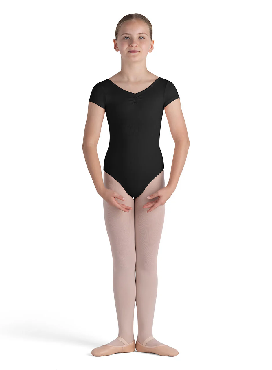 Child Gather Cap Sleeve Leotard (CL4262)