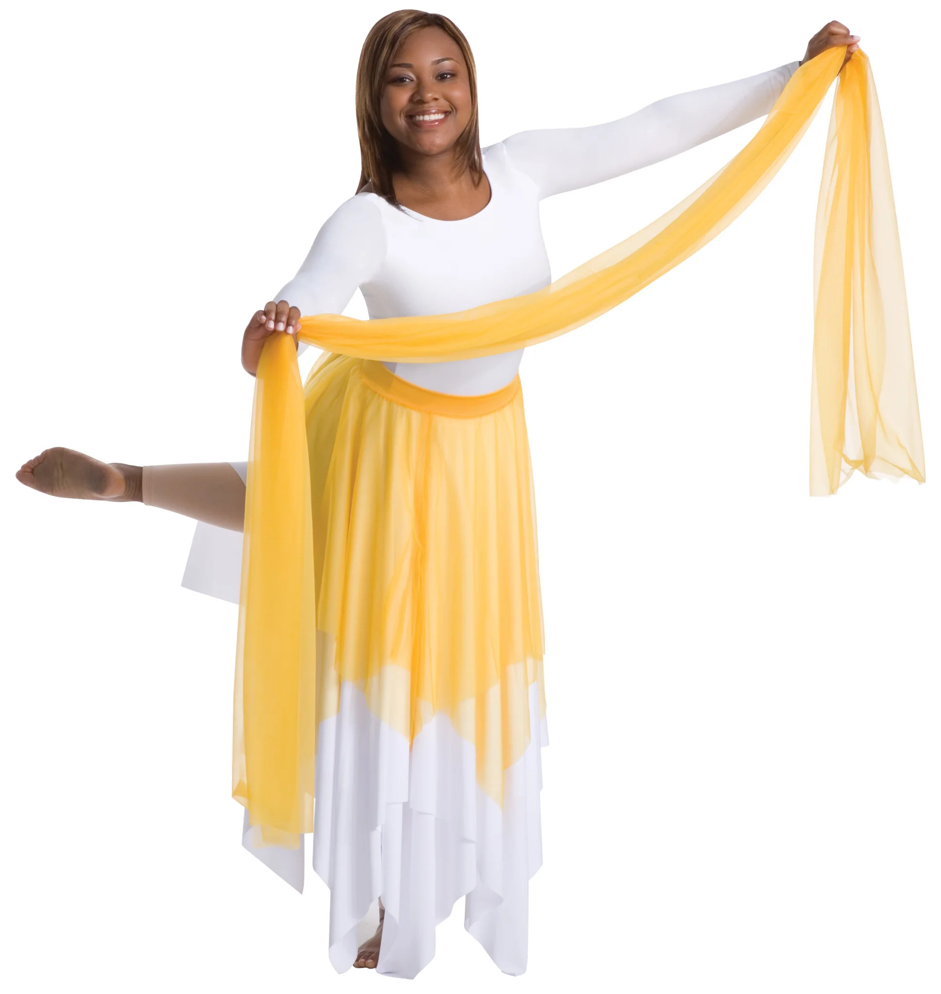 Adult Uneven Hem Double Layer Skirt (539) DISCONTINUED - Image 2