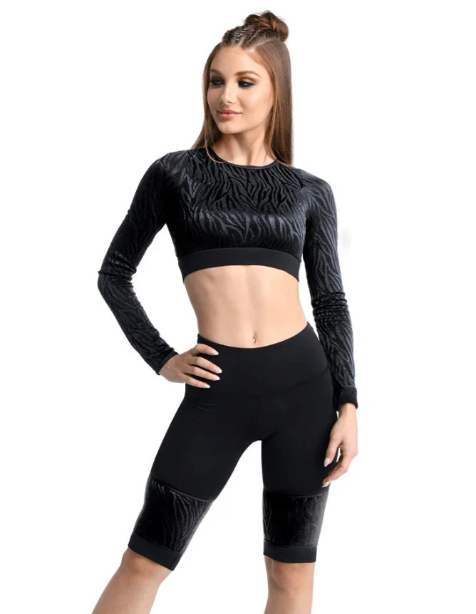 Adult High Waisted Knee-Length Bike Short (20400A) - Image 3