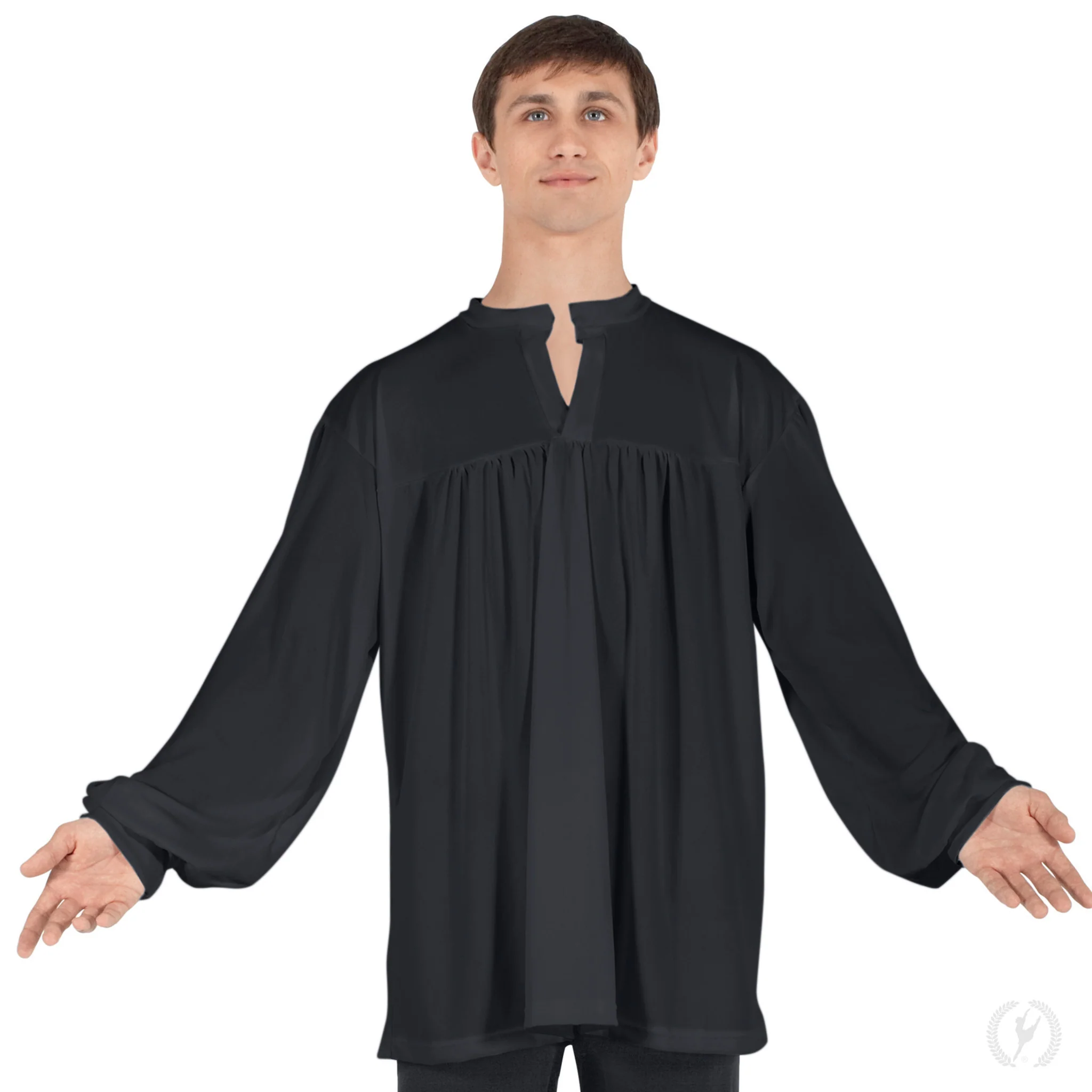 Adult Unisex Open Collar Peasant Top (13831)