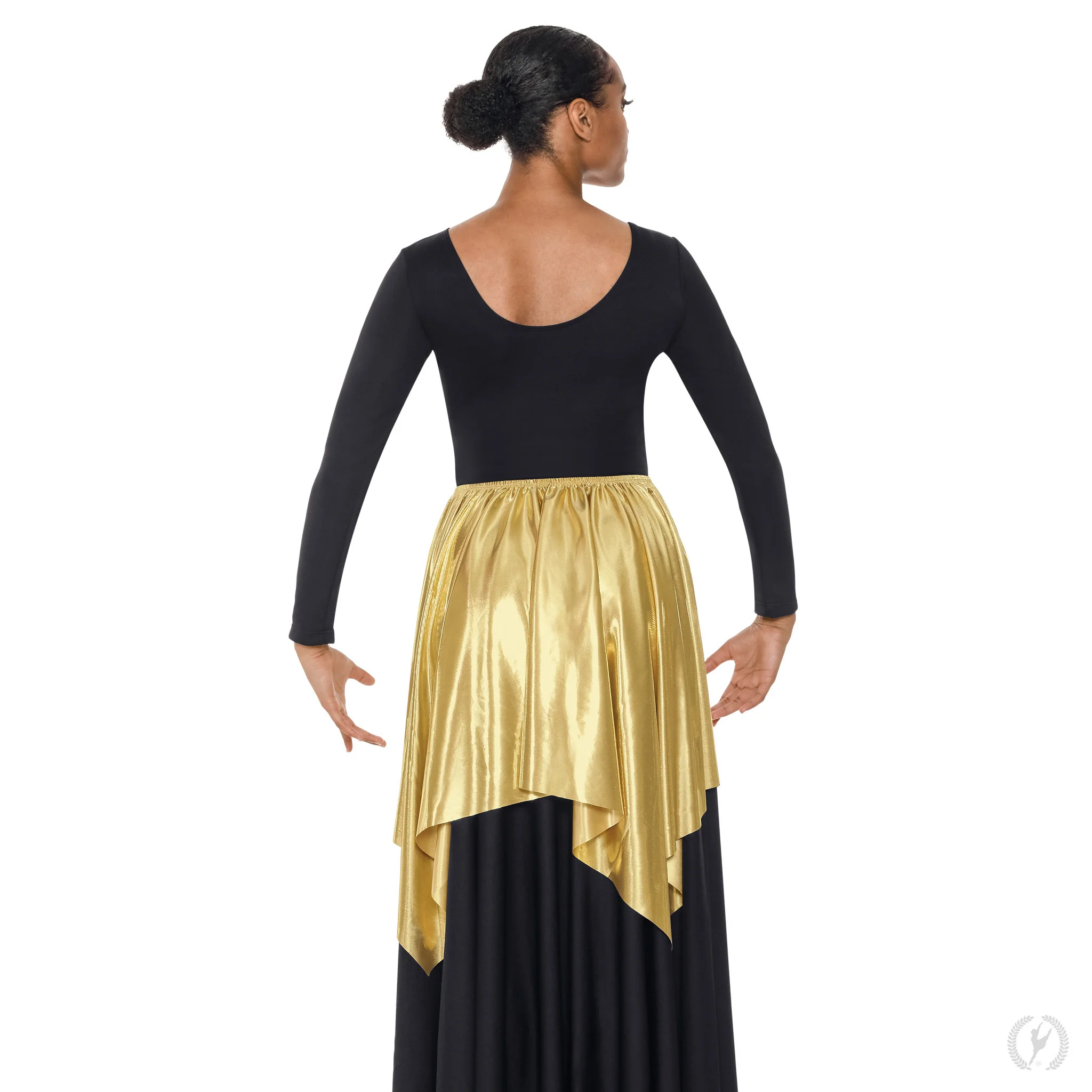 Adult Gold Lamé 3-in-1 Overlay (14768) - Image 2