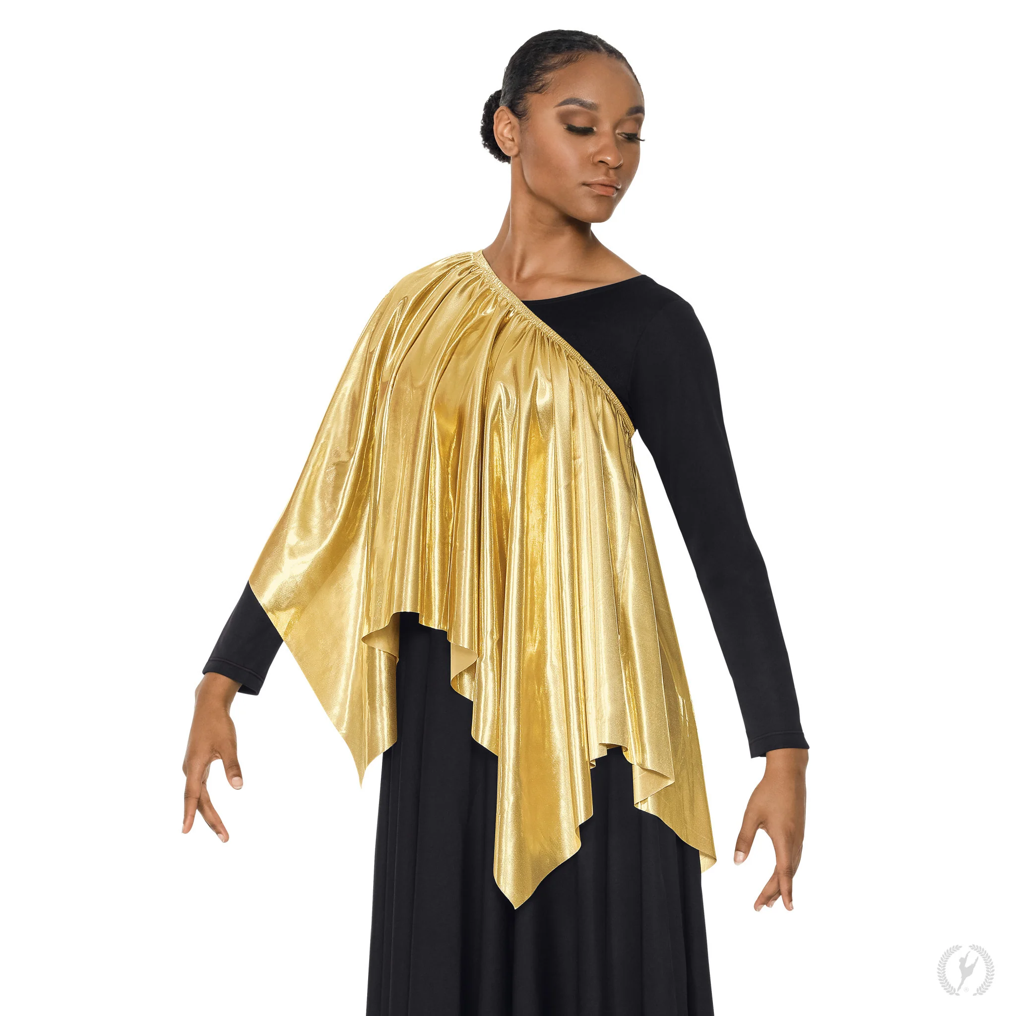 Adult Gold Lamé 3-in-1 Overlay (14768) - Image 3