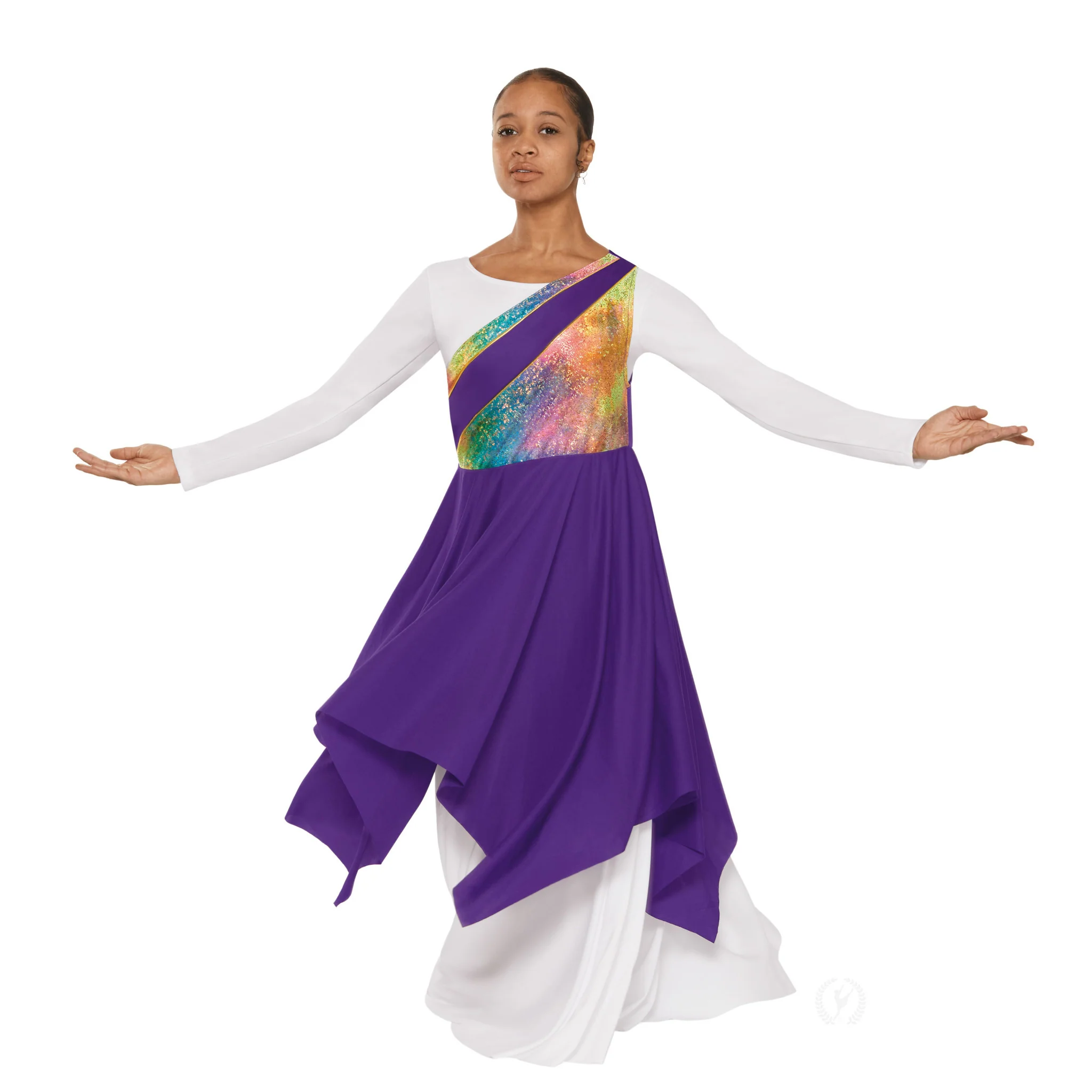 Adult Rainbow Asymmetrical Tunic (96567) - Image 2