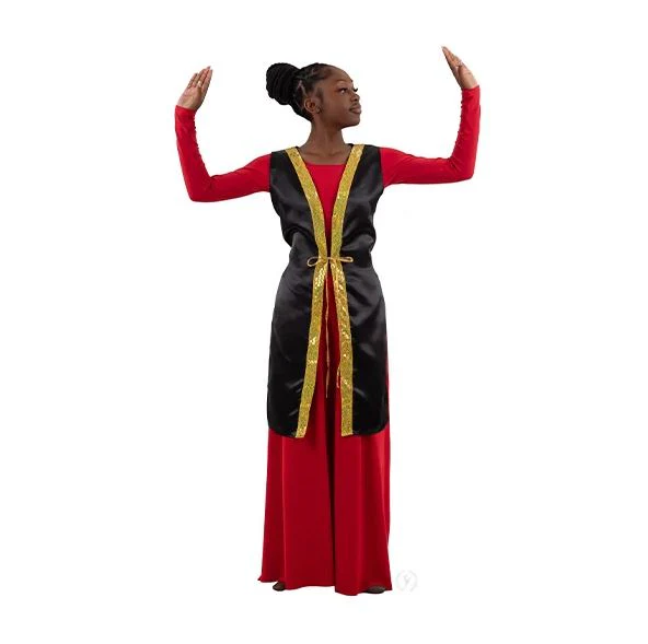 Rose of Sharon Satin Unisex Vest (B1103) - Image 2