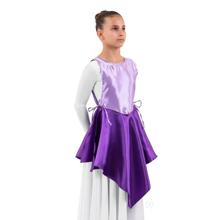 Child Rose of Sharon Satin Peplum Ephod (B1104C)