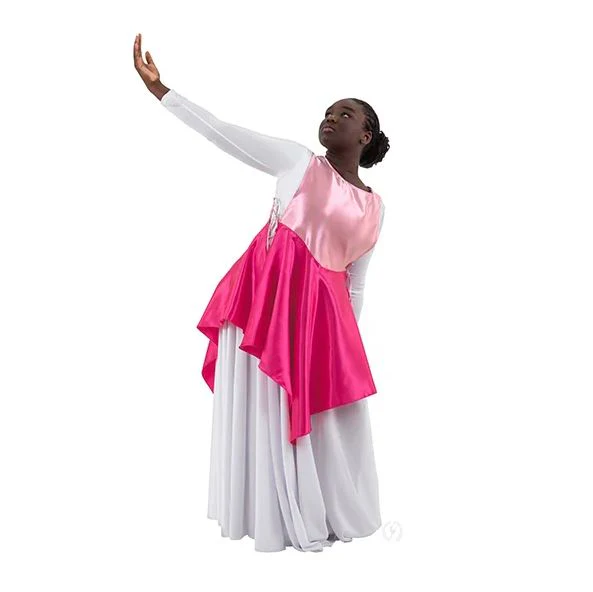 Child Rose of Sharon Satin Peplum Ephod (B1104C) - Image 3