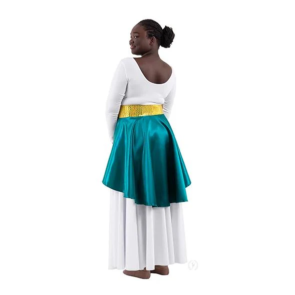 Rose of Sharon Satin Lace Up Skirt (B1106) - Image 7